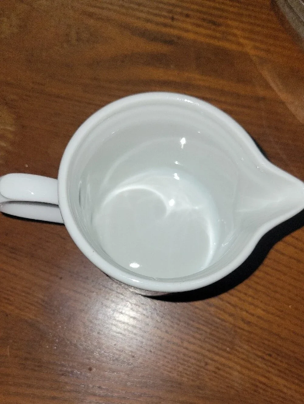 White Ceramic Creamer with Strawberry Floral Motif